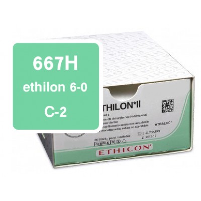 Ethilon 667H 6-0, C-2, DS-13 per 36