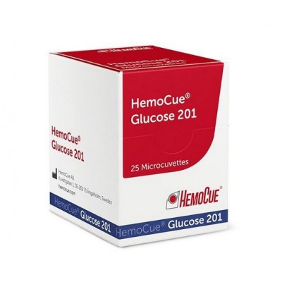 HemoCue Glucose 201 cuvetten,per 25 stuks