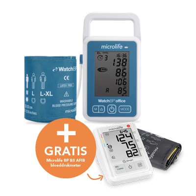 Microlife WatchBP 30-minuten bloeddrukmeting met AFIB detectie